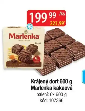 Krájený dort Marlenka kakaová