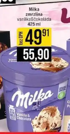 Jip Milka zmrzlina vanilka čokoláda nabídka