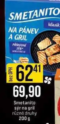 Jip Smetanito sýr na gril různé druhy nabídka