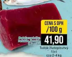 Jip Tuňák žlutoploutvý filet cca 2-4 kg 100g nabídka