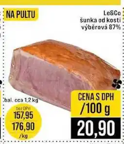 Jip Le&Co šunka od kosti výběrová 87% bal. cca 1,2 kg 100g nabídka