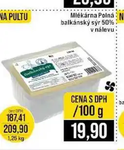Jip Mlékárna Polná N balkánský sýr 50% v nálevu nabídka