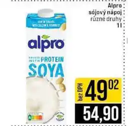 Jip Alpro sójový nápoj různé druhy nabídka