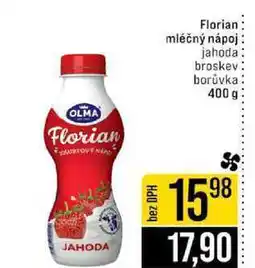 Jip Florian mléčný nápoj jahoda broskev borůvka nabídka
