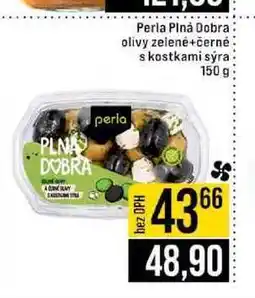 Jip Perla Plná Dobra olivy zelené +černé s kostkami sýra 150 g nabídka