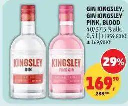 Penny Market GIN KINGSLEY, GIN KINGSLEY PINK, BLOOD, 0,5 || nabídka