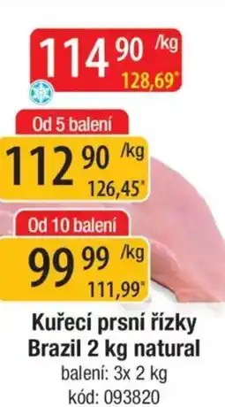 Qanto Kuřecí prsní řízky Brazil natural nabídka