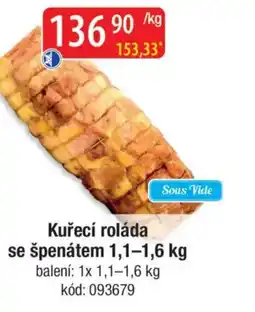 Qanto Kuřecí roláda se špenátem nabídka