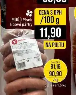 Jip MÚÚÚ Písek 100 g libové párky nabídka
