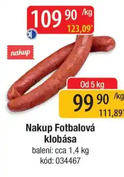 Qanto Nakup Fotbalová klobása nabídka