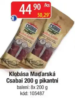 Qanto Klobása Maďarská Csabai pikantní nabídka