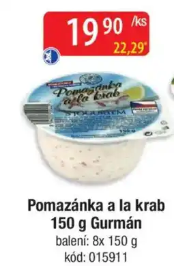 Qanto Pomazánka a la krab Gurmán nabídka
