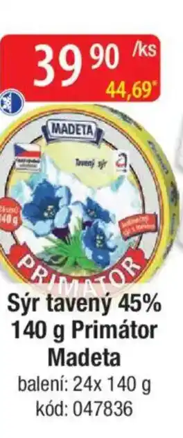Qanto Sýr tavený 45% Primátor Madeta nabídka