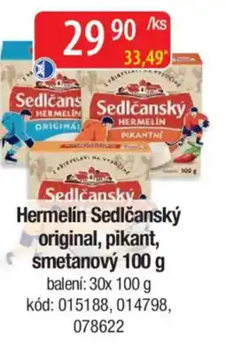 Qanto Hermelín Sedlčanský original, pikant, smetanový nabídka
