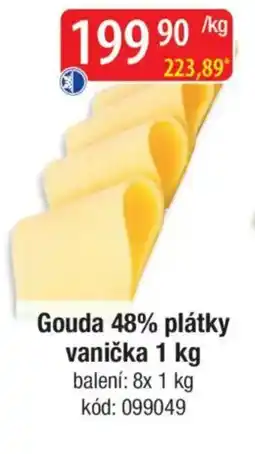 Qanto Gouda 48% plátky vanička nabídka