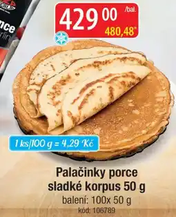 Qanto Palačinky porce sladké korpus nabídka