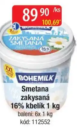 Qanto Bohemilk Smetana zakysaná 16% kbelík nabídka