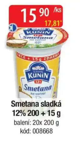 Qanto Smetana sladká 12% nabídka