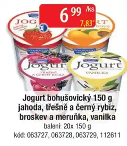 Qanto Jogurt bohušovický jahoda, třešně a černý rybíz, broskev a meruňka, vanilka nabídka