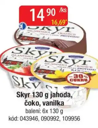 Qanto Skyr jahoda, čoko, vanilka nabídka