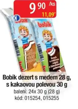 Qanto Bobík dezert s medem, s kakaovou polevou nabídka