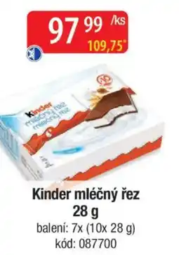 Qanto Kinder mléčný řez nabídka