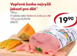 CBA Vepřová šunka nejvyšší jakosti pro děti nabídka