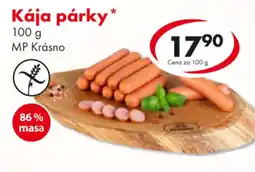 CBA Kája párky nabídka