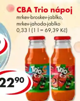 CBA CBA Trio nápoj nabídka