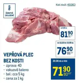 Makro Vepřová plec bez kosti nabídka