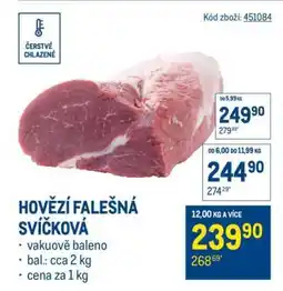 Makro Hovězí falešná svíčková nabídka