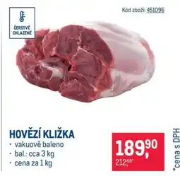 Makro Hovězí kližka nabídka