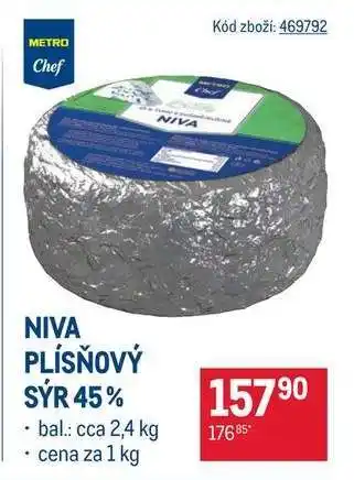 Makro NIVA PLÍSŇOVÝ SÝR 45 % nabídka