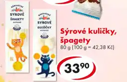 CBA Sýrové kuličky, špagety nabídka
