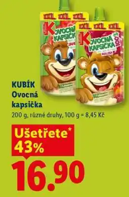 Lidl KUBÍK Ovocná kapsička nabídka
