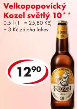 CBA Velkopopovický Kozel světlý 10 nabídka