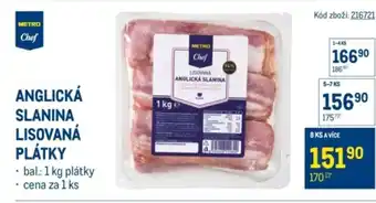 Makro Anglická slanina lisovaná plátky nabídka