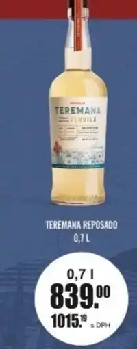 Adam Teremana reposado nabídka