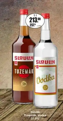 Adam Slovlik Tuzemák, Vodka 37,5% nabídka