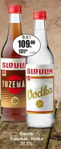 Adam Slovlik Tuzemák, Vodka 37,5% nabídka