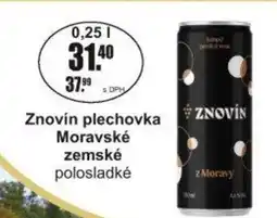 Adam Znovín plechovka Moravské zemské polosladké nabídka