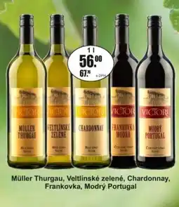 Adam Müller Thurgau, Veltlínské zelené, Chardonnay, Frankovka, Modrý Portugal nabídka