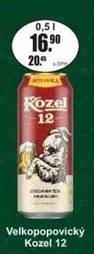 Adam Velkopopovický Kozel 12 nabídka