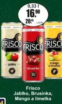 Adam Frisco Jablko, Brusinka, Mango a limetka nabídka