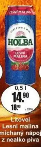 Adam Litovel Lesní malina míchaný nápoj z nealko piva nabídka
