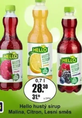 Adam Hello hustý sirup Malina, Citron, Lesní směs nabídka