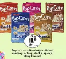 Adam Popcorn do mikrovlnky s příchutí máslový, solený, sladký, sýrový, slaný karamel nabídka