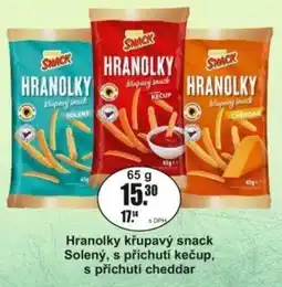 Adam Hranolky křupavý snack Solený, s příchutí kečup, s příchutí cheddar nabídka