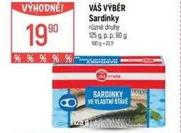 Globus VÁŠ VÝBĚR Sardinky nabídka