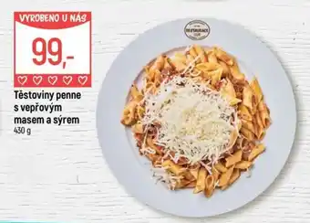 Globus Těstoviny penne s vepřovým masem a sýrem nabídka